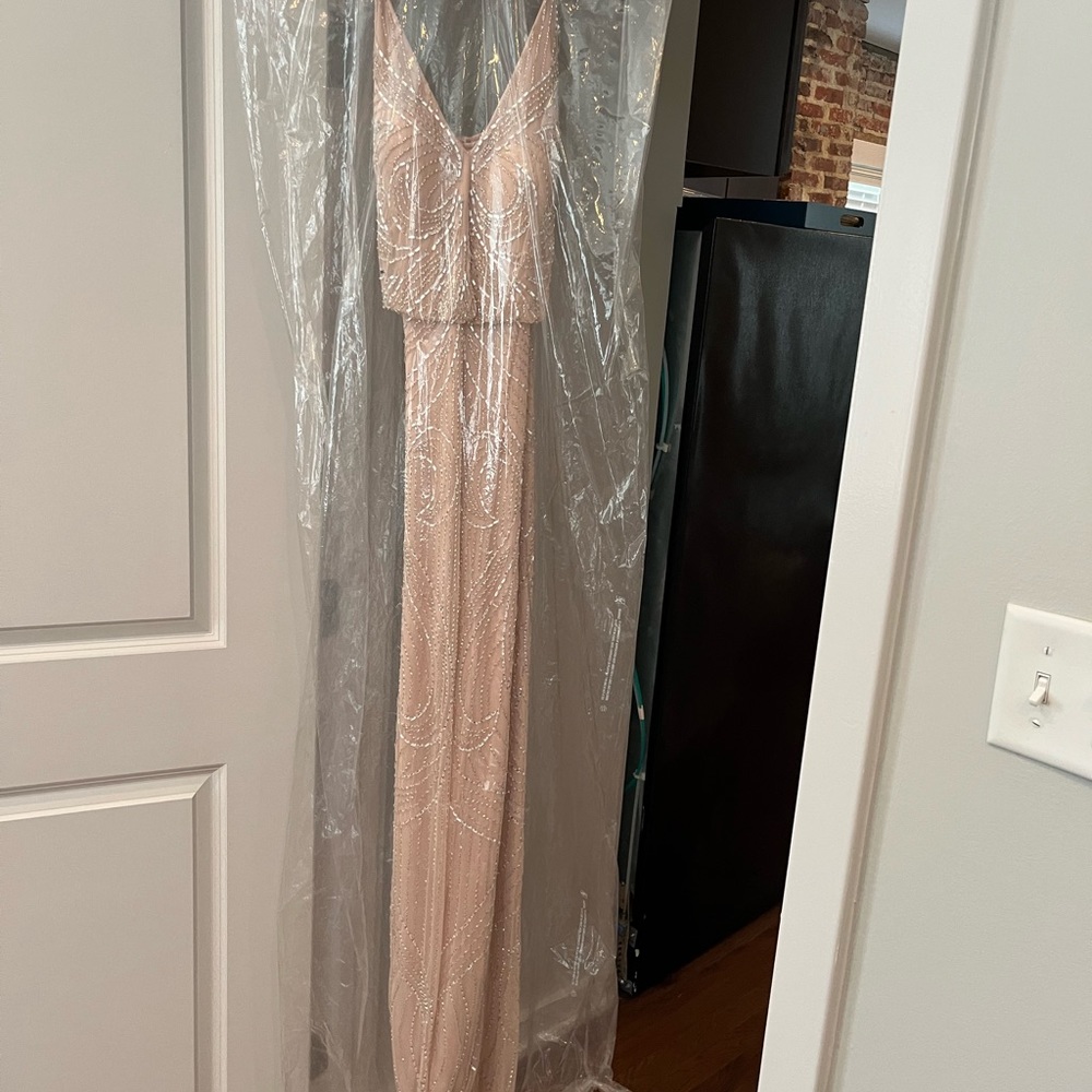 Beautiful Blush Floor Length Dress - Size 2